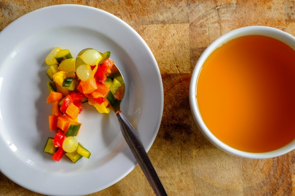 Panenka so zapekanými zemiakmi a slaninovým džemom (fotorecept) - obrázok 4