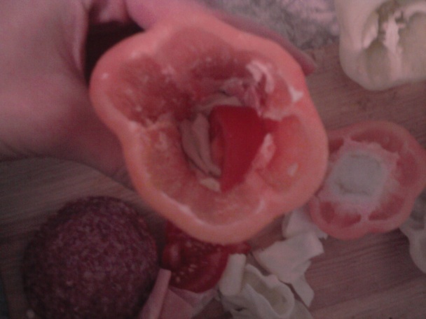 Pripečená plnená paprika (fotorecept) - obrázok 2