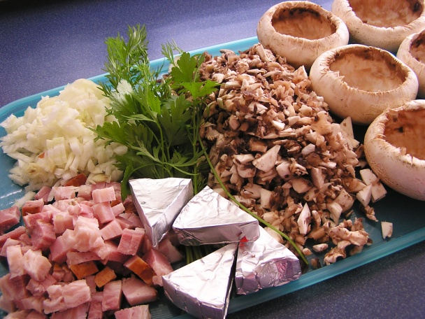 Plnené šampiňóny (fotorecept) - obrázok 1