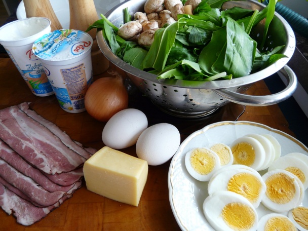 Zapekané cestoviny s medvedím cesnakom (fotorecept) - obrázok 1