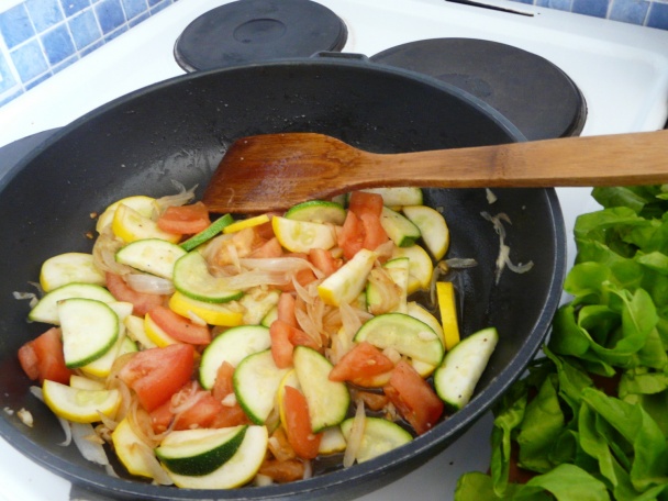 Mangold s cuketou ako príloha k pečenému mäsu (fotorecept) - obrázok 3