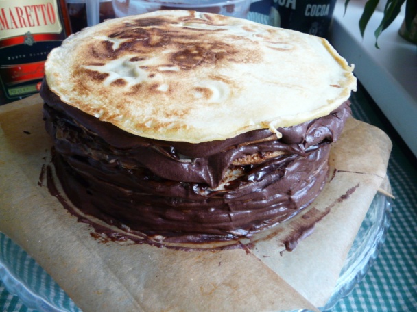 Chocolate Amaretto crépe cake (fotorecept) - obrázok 9