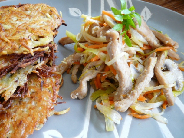 Bravčové so zeleninou a zemiakové rösti (fotorecept) - obrázok 8