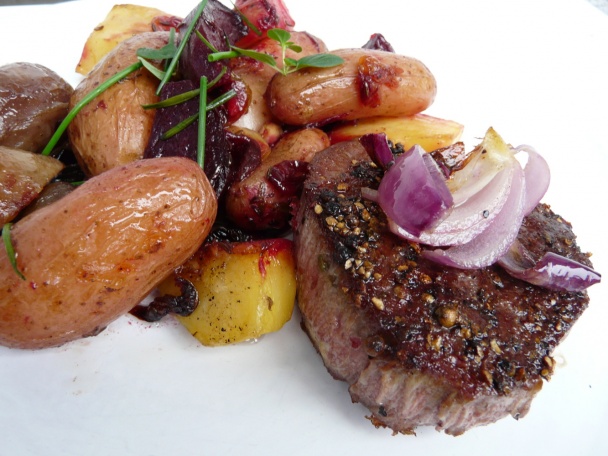 Steak s trojakými zemiakmi (fotorecept) - obrázok 9
