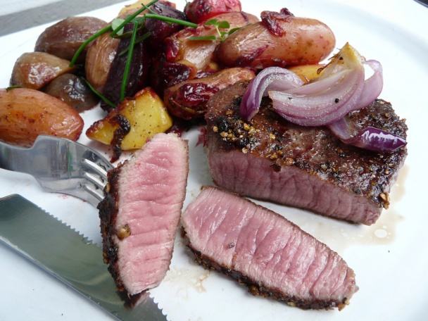 Steak s trojakými zemiakmi (fotorecept) - obrázok 10