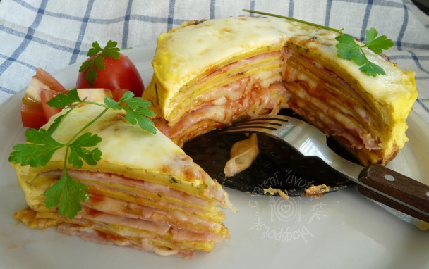 Palacinkový slaný koláč (fotorecept) - obrázok 10