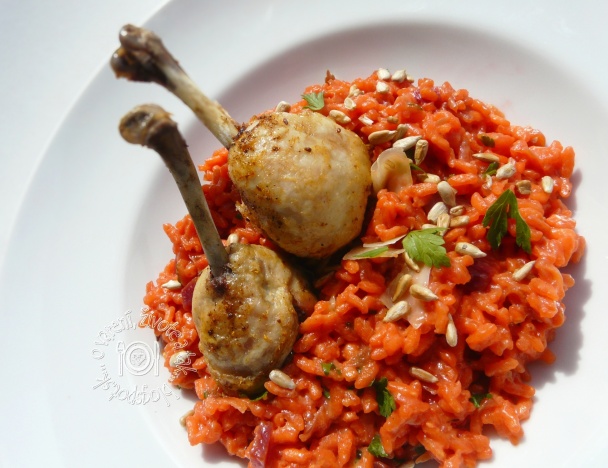 Risotto s červenou repou a kuracími lízatkami (fotorecept) - obrázok 7