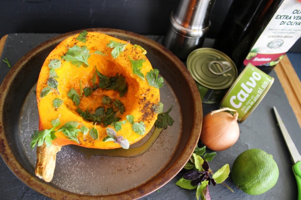 Pečená tekvica s tuniakovým šalátom (fotorecept) - obrázok 2