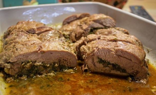 Jahňacie stehno plnené špenátom a šampiňónmi (fotorecept) - obrázok 6