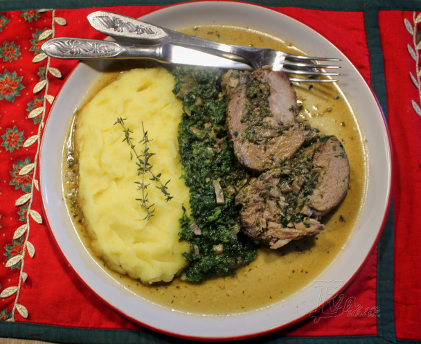 Jahňacie stehno plnené špenátom a šampiňónmi (fotorecept) - obrázok 8