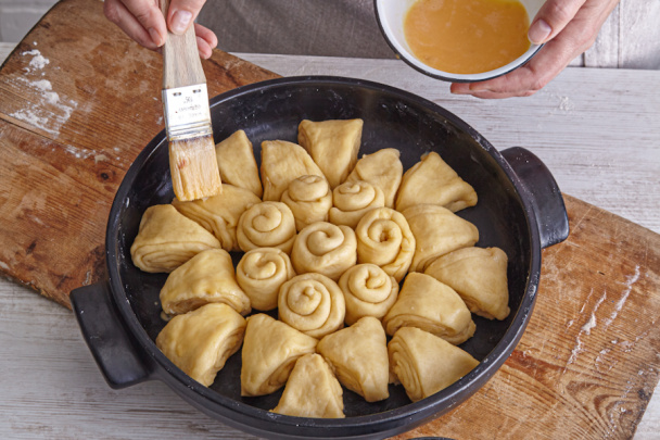 Prekladaný trhací koláč s marcipánom (fotorecept) - obrázok 4