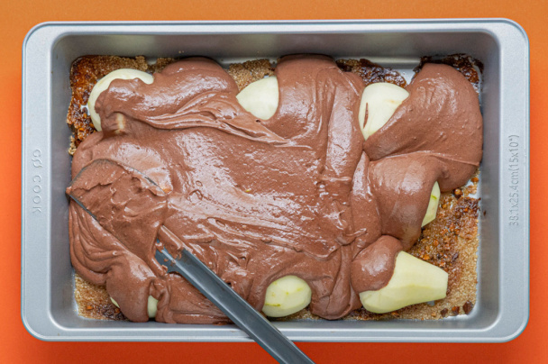 Obrátený hruškový koláč (fotorecept) - obrázok 5