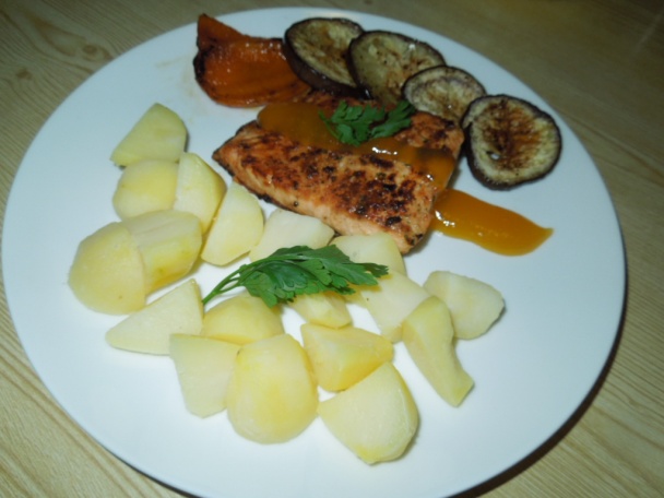 Grilovaný losos s grilovanou zeleninou (fotorecept) - obrázok 4
