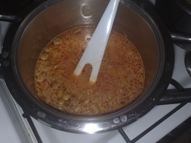 Hrášok na paprike s haluškami (fotorecept) - obrázok 4