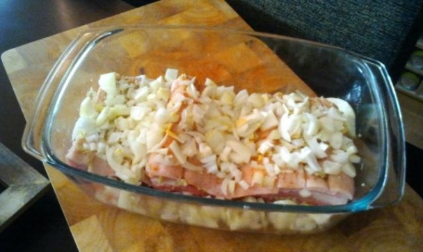 Pečený bravčový bôčik s červenou kapustou (fotorecept) - obrázok 2