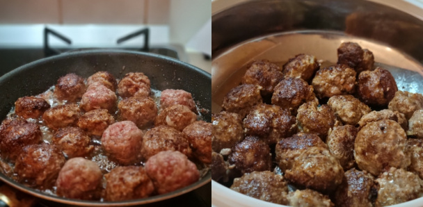 Špagety so syrovo-šampiňónovou omáčkou a s mäsovými guľkami (fotorecept) - obrázok 1