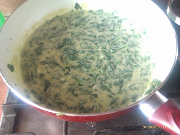 Lístkový špenát so špagetami - obrázok 2