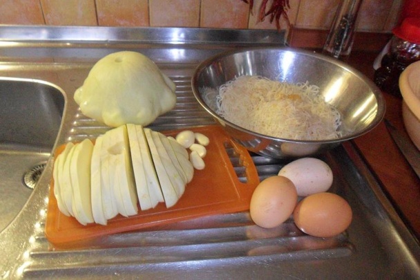 Patizón vyprážaný v cesnakovom syre (fotorecept) - obrázok 1