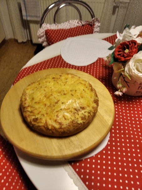 Slaný kysnutý syrový koláč (fotorecept) - obrázok 3