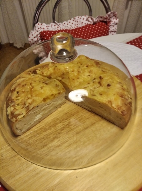 Slaný kysnutý syrový koláč (fotorecept) - obrázok 6