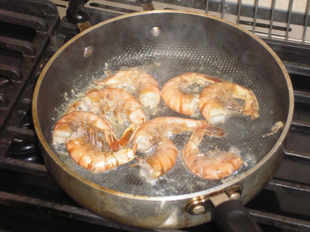 Cestoviny s krevetami - prawns (fotorecept) - obrázok 1