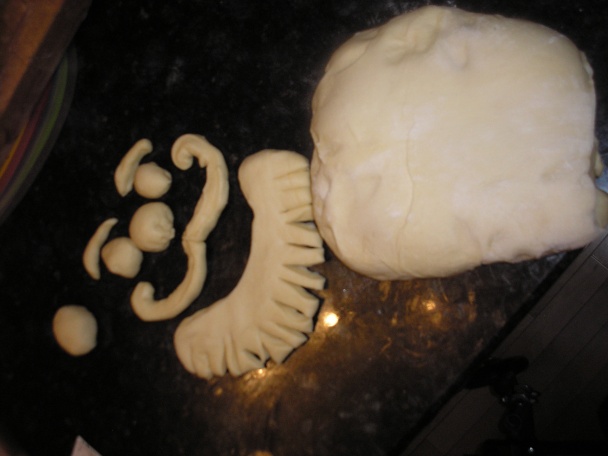 Hlava Santa Clausa-brioškove cesto (fotorecept) - obrázok 3