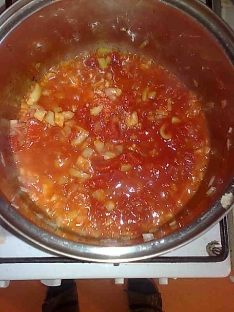 Sójový fazuľový guláš s haluškami (fotorecept) - obrázok 3