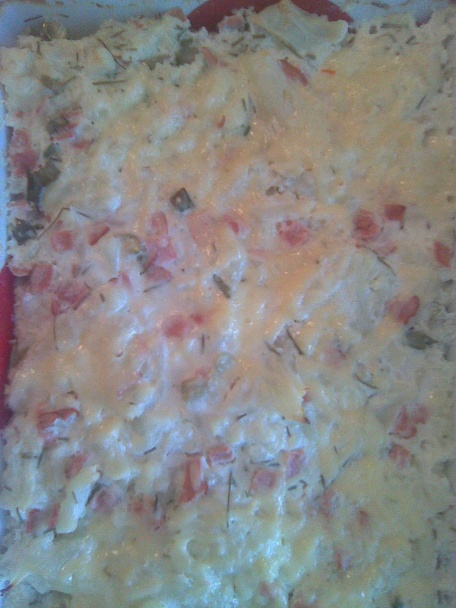 Karfiol a údené mäso zapekané s bryndzou (fotorecept) - obrázok 3