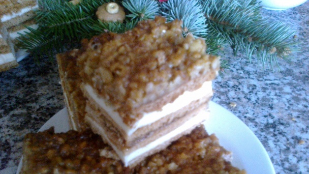 Medové rezy s orechovou krustou - obrázok 4