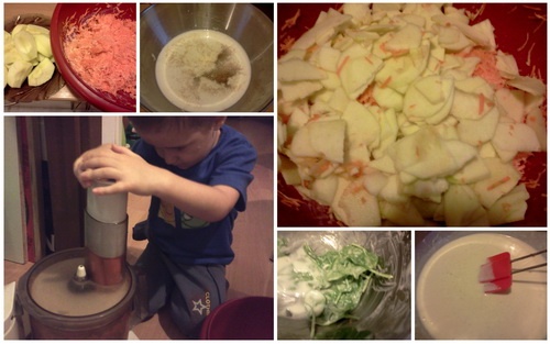 Plnená zemiakovo-cuketová placka s mrkvovým šalátom a špenátovými listami (fotorecept) - obrázok 2