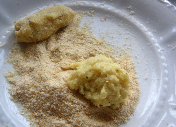 Osmažené krupicové šišky se sýrem a řeřichou (fotorecept) - obrázok 3