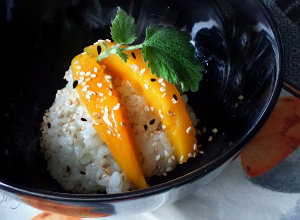 Mango na sladce mléčné kokosové rýži - obrázok 5