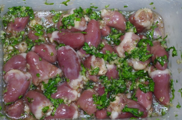 Grilované kuracie srdiečka so zelenou fazuľkou (fotorecept) - obrázok 1