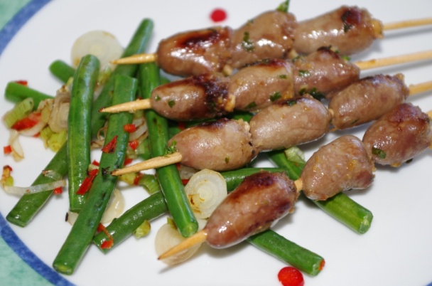 Grilované kuracie srdiečka so zelenou fazuľkou (fotorecept) - obrázok 4