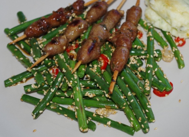 Grilované kuracie srdiečka so zelenou fazuľkou (fotorecept) - obrázok 5