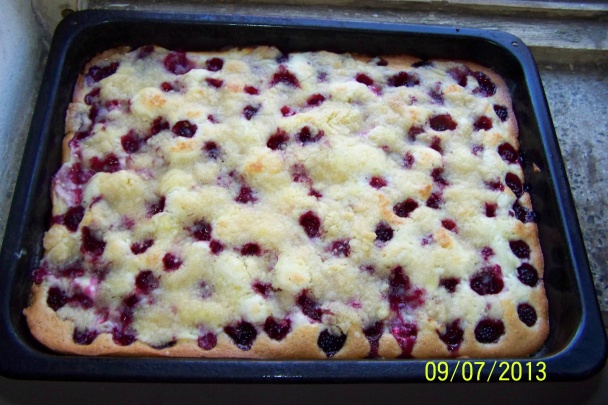 Černicový koláč s tvarohom a posýpkou - obrázok 4