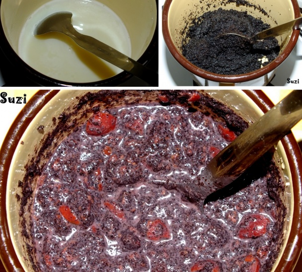 Trený koláč s makovo - višňovou plnkou (fotorecept) - obrázok 1