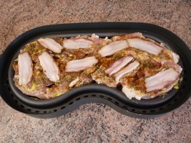 Bravčové karé na horčici s hráškovou ryžou a cibuľovými zemiakmi v parnom hrnci (fotorecept) - obrázok 2