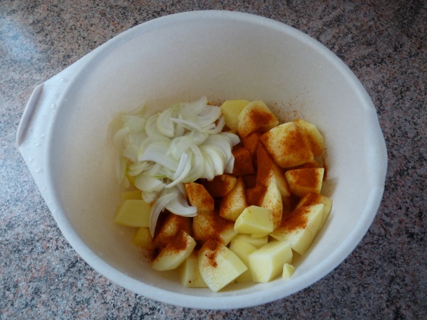 Bravčové karé na horčici s hráškovou ryžou a cibuľovými zemiakmi v parnom hrnci (fotorecept) - obrázok 3