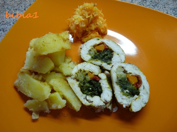 Kuracia a morčacia špenátová roláda na pare (fotorecept) - obrázok 6