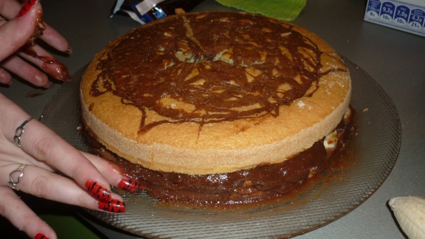 Torta pre moju mamku k 55tke :) part 2 plnka , poleva, záver (fotorecept) - obrázok 8