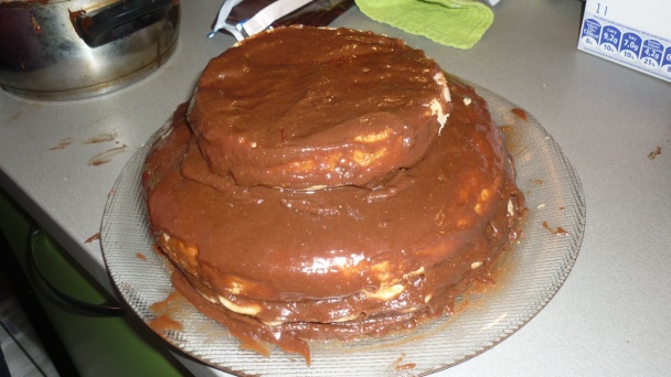 Torta pre moju mamku k 55tke :) part 2 plnka , poleva, záver (fotorecept) - obrázok 9