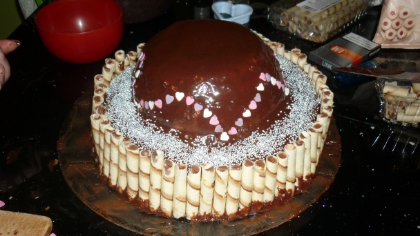 Torta pre moju mamku k 55tke :) part 2 plnka , poleva, záver (fotorecept) - obrázok 15