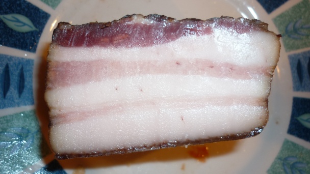 Zemiakovo-slaninový prívarok s vajcom a fašírkou ( fotorecept) - obrázok 3