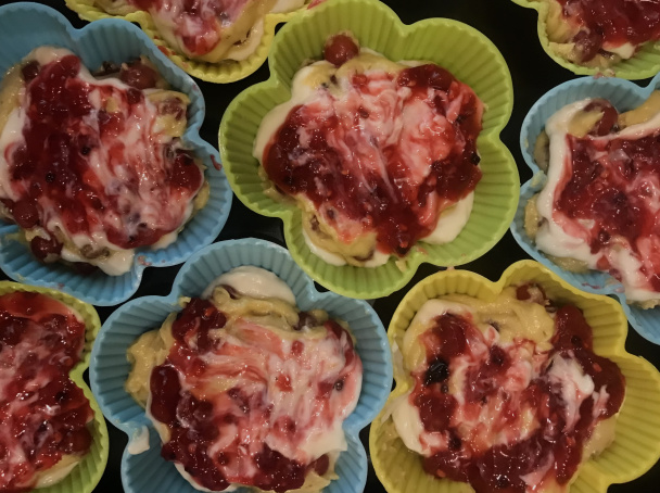 Ríbezľové muffiny s tvarohom (fotorecept) - obrázok 3