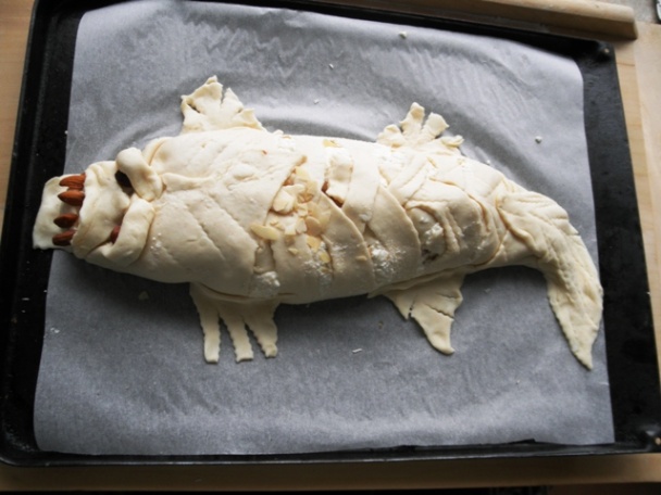 Tvarohový krokodíl v lístkovej koži (fotorecept) - obrázok 9