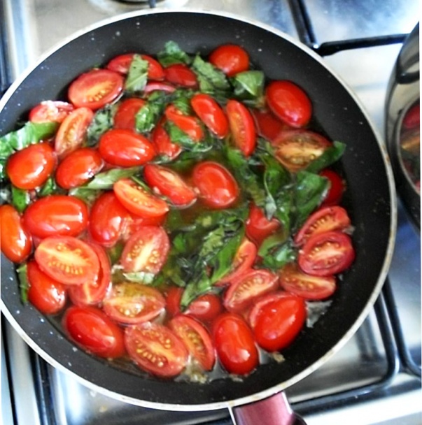 Capellini s bazalkou a paradajkami - obrázok 2