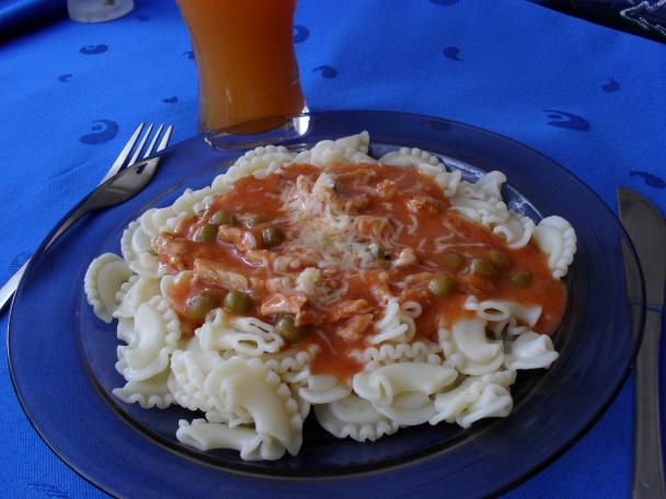 Cestoviny s kuracím mäskom v rajčinovej omáčke(fotorecept) - obrázok 7