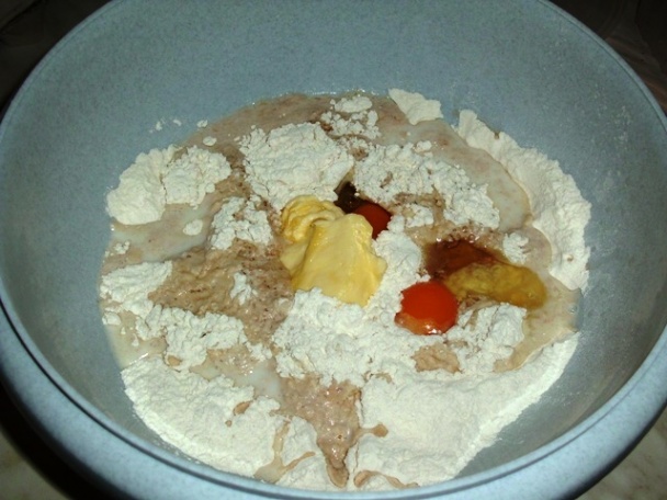 Jabĺčkovo banánové koláčiky s brusnicami - fotopostup - obrázok 2