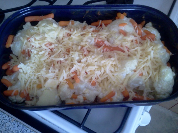 Zapekaný karfiol s cottage cheese a baby karotkou (fotorecept) - obrázok 6